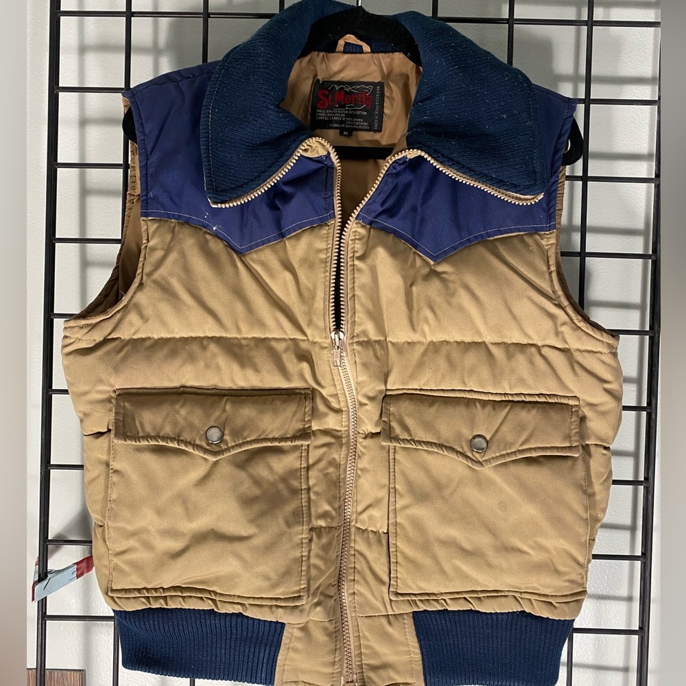 St. Moritz  1970s Down Rounder Vest mens Medium